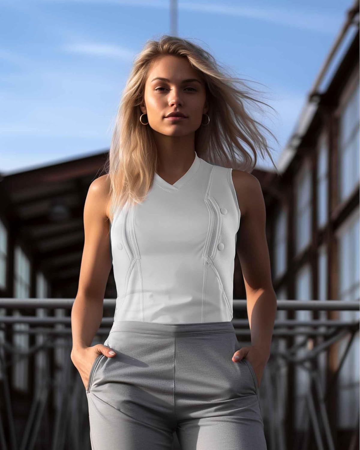 lilcreek Camisas de transporte ocultas con cuello en V para mujer, camiseta CCW para mujer, funda de transporte oculta