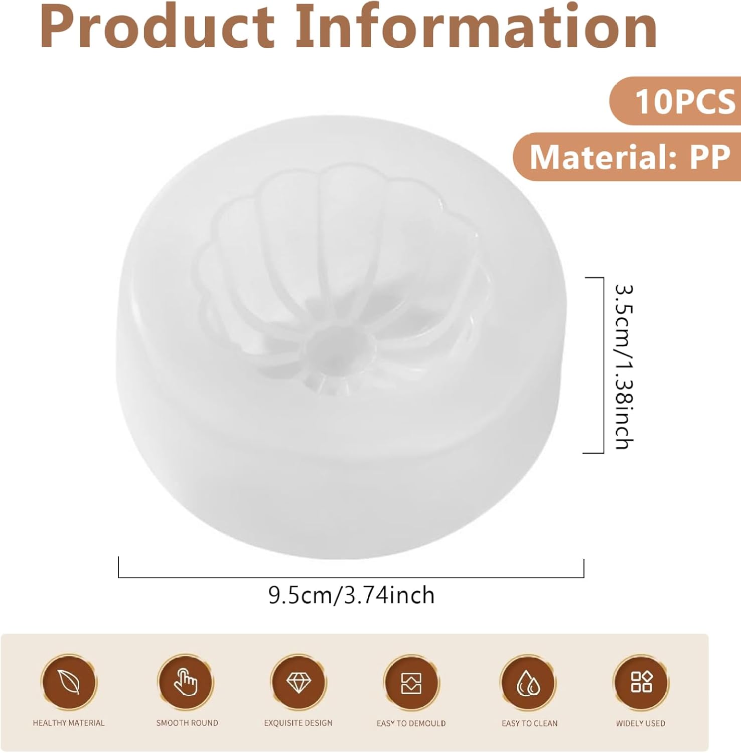 10 piezas de Baozi hechas a mano, estilo chino, antiadherente, relleno al vapor, molde para hacer bollos hechos a mano para hacer bollos para el