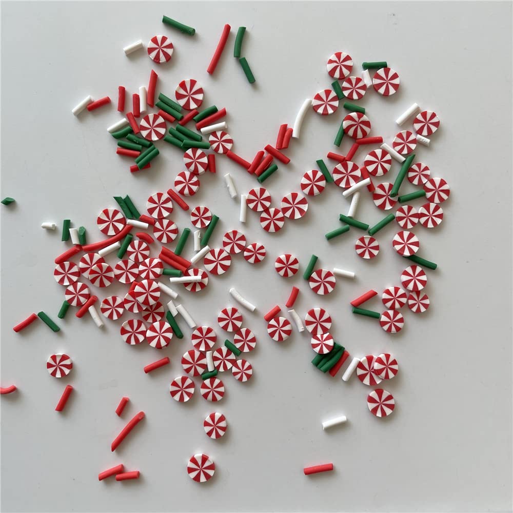 Paquete de 2 onzaspaquete de mezclas de Navidad, suministros de polímero de arcilla suave, decoración de bricolaje para arte de uñas, kit de limo