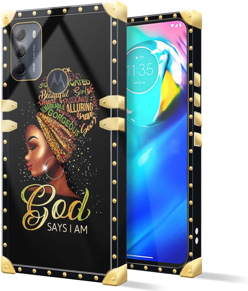 Funda para Motorola Moto G Power 2022, hermosa funda cuadrada para niñas y mujeres, de metal de lujo, decorativa, suave TPU, resistente a las caídas