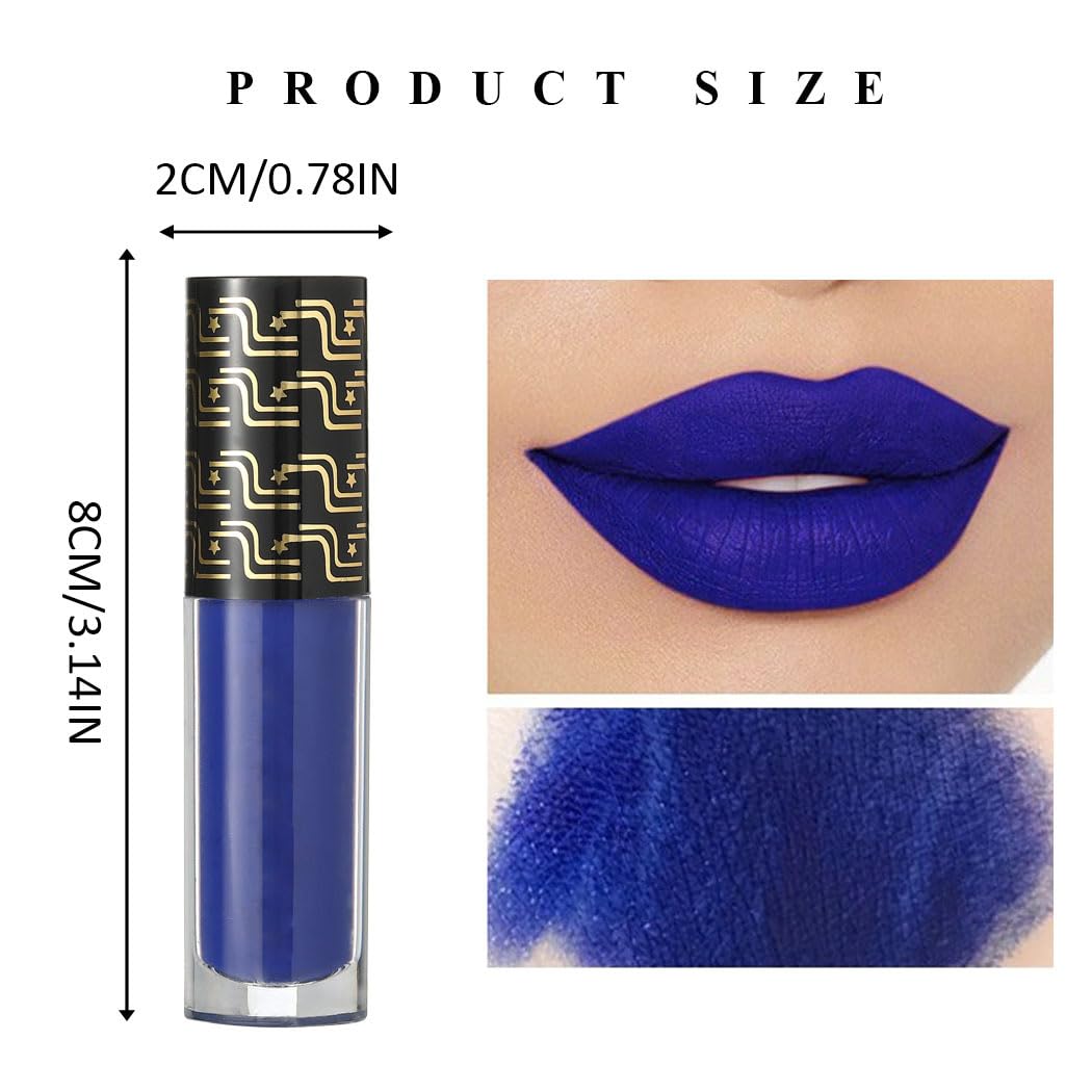 Kilshye Lápiz labial líquido mate para Halloween, pigmento gótico, brillo labial, terciopelo para disfraz, para mujeres y niñas, paquete de 1 unidad