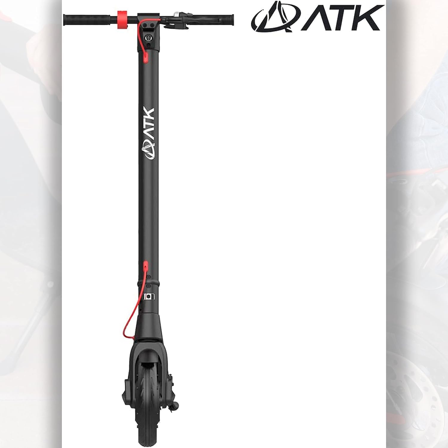 ATK H8 Scooter eléctrico para adultos, velocidad de hasta 16 mph, scooter eléctrico de desplazamiento con motor de 350 W, bicicleta plegable con
