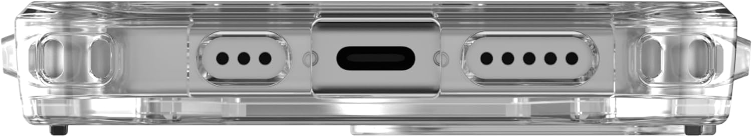 URBAN ARMOR GEAR UAG – Funda compatible con iPhone 15 de 6.1 pulgadas, imán integrado Plyo IceSilver compatible con carga MagSafe, resistente,