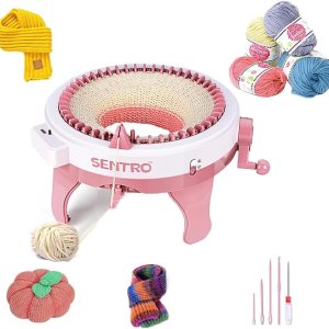 XIZHIYO Máquina de tejer 48 agujas, telar de tejido inteligente para tejer doble máquina de tejer kit para adultos o niños (48) XIZHIYO Máquina de tejer 48 agujas, telar de tejido inteligente para tejer doble máquina de tejer kit para adultos o niños (48)