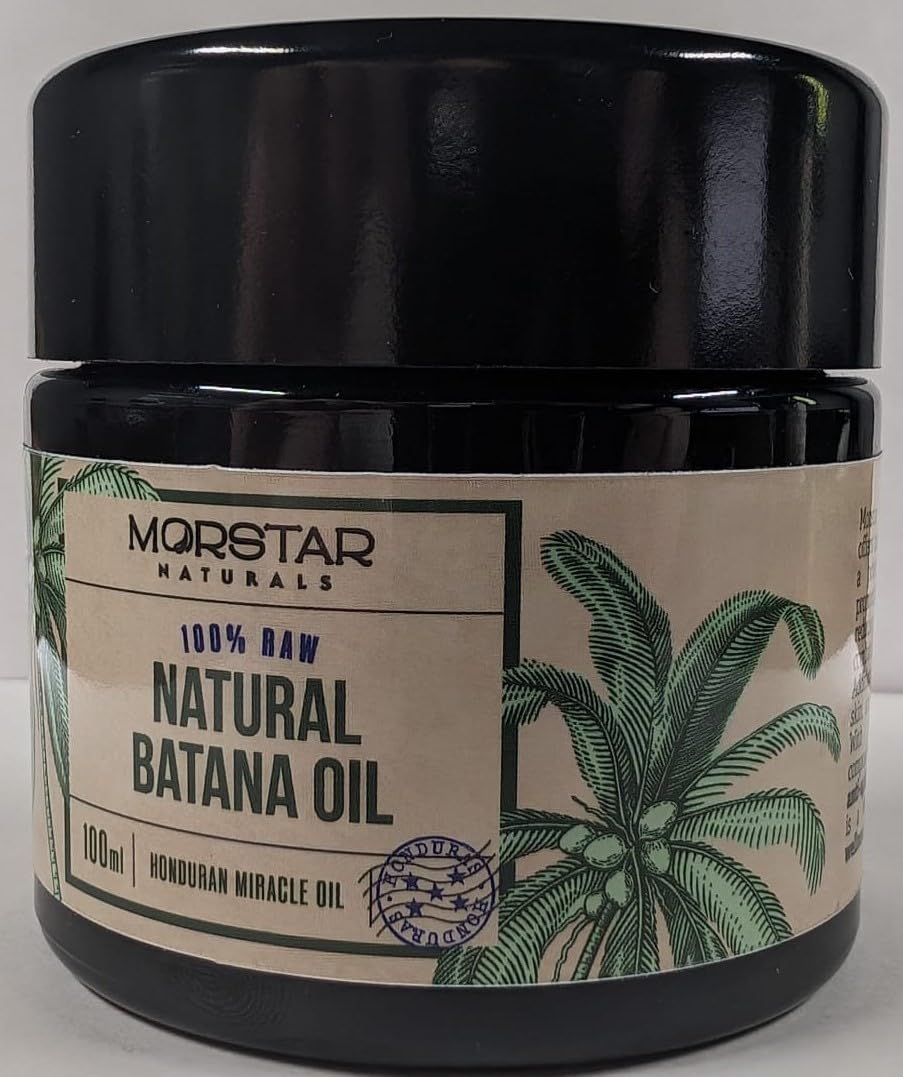 100% Raw Batana Hair Oil from Honduras – Batana for Hair Growth Dr Sebi approved and recomennded Batana oil for Hair Loss, Repair, 3.4 oz – Morstar