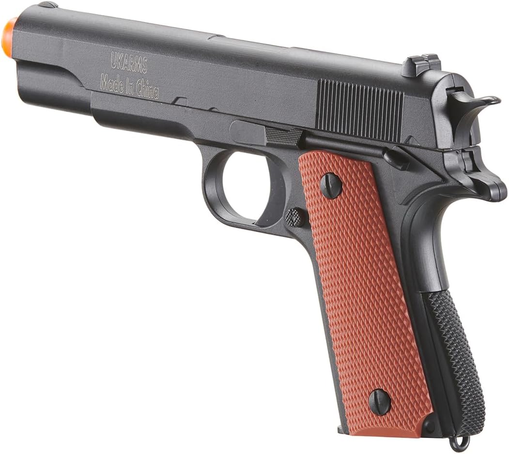 1911 Alloy Series Spring Airsoft Pistola (Color NegroMarrón)