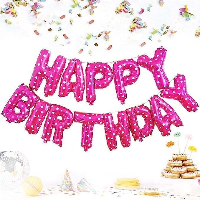 Cartel de feliz cumpleaños de 24 piezas con texto en inglés “Hello, Kitty Happy Birthday”  Conjunto divertido para decoración de fiesta  Decoración