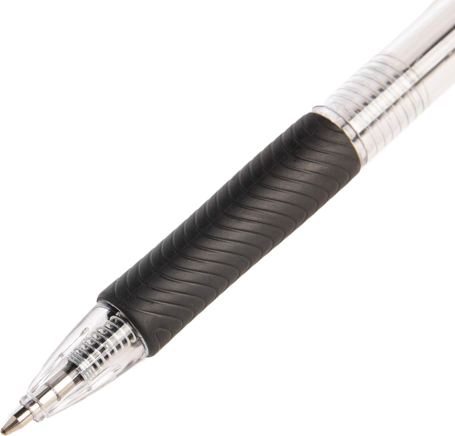 Simply Genius Bolígrafos a granel, paquete de 50 bolígrafos retráctiles de oficina, ideales para escuelas, cuadernos, diarios y más, agarre cómodo y