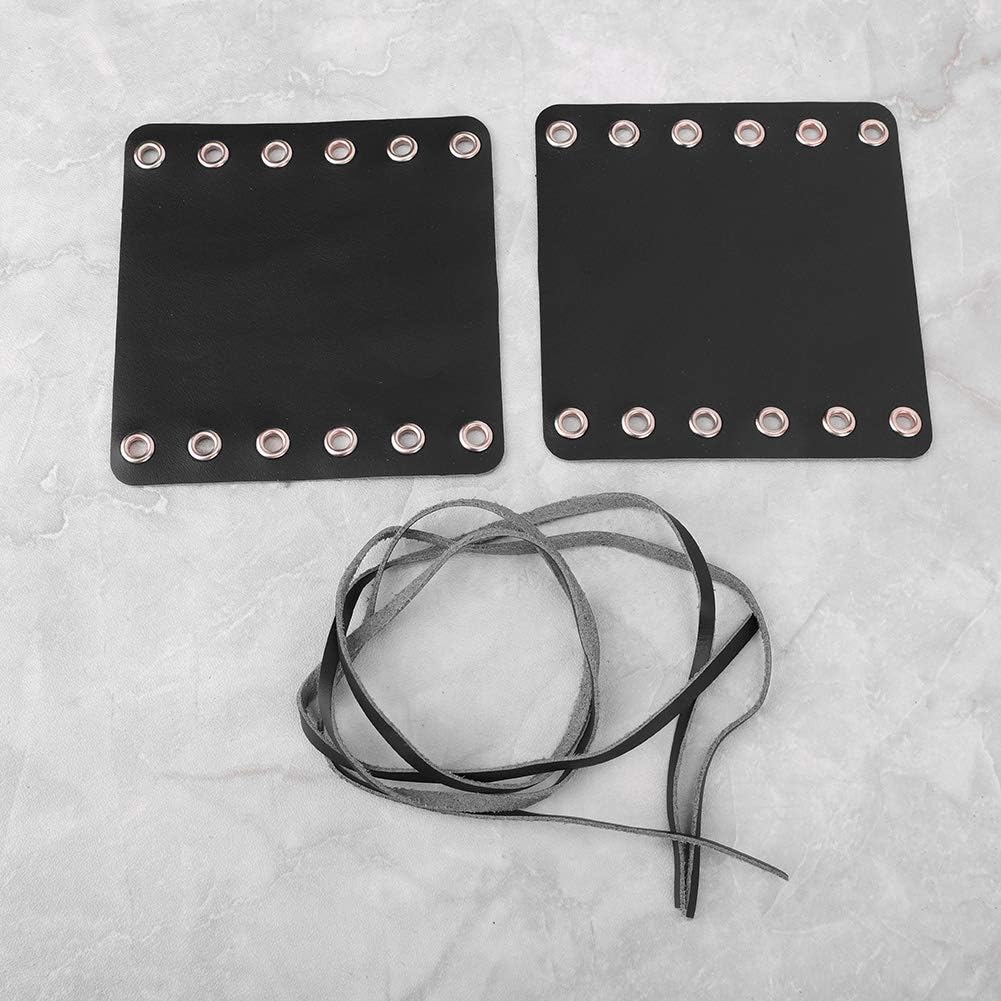 Agarres de manillar de motocicleta con cuero, cubiertas de agarre de mano Accesorios de modificación de motocicleta (negro)