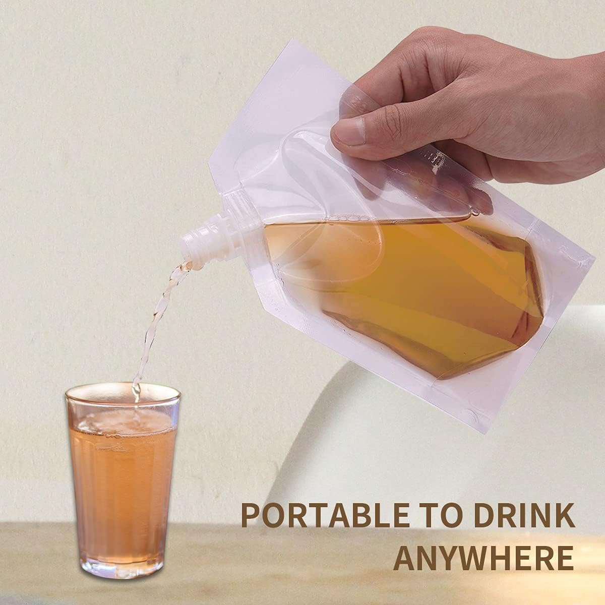 Kit de frascos de bebidas para cruceros, bolsas de plástico reutilizables ocultables para licor, alcohol, ron para corredores, kit para cruceros,