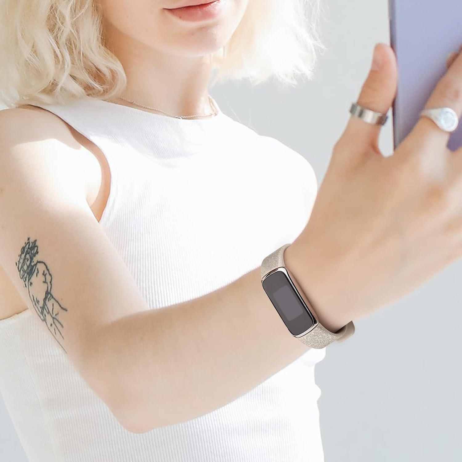 Paquete de 4 bandas para Fitbit Luxe, correa de repuesto de silicona suave para Fitbit LuxeLuxe edición especial, rastreador de fitness para mujeres
