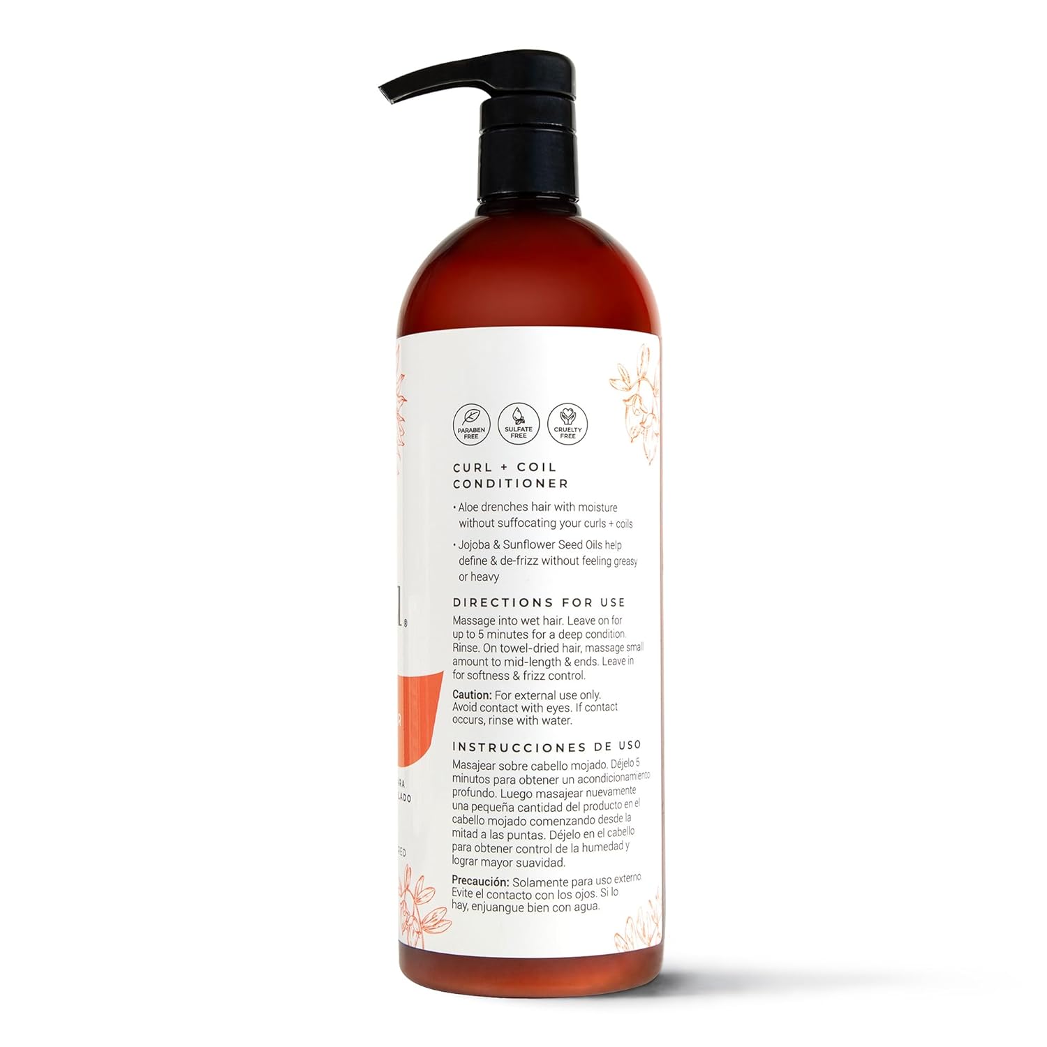 CIBU Curl + Coil Champú y acondicionador limpia, hidrata, revitaliza, desenreda y conserva el rizo natural + bobina para un cabello suave y
