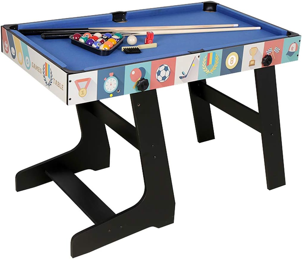 Mesa de juego combinada 4 en 1 multifunción, mesa de futbolín de fútbol, mesa de billar, mesa de hockey de aire, mesa de tenis de mesa con patas
