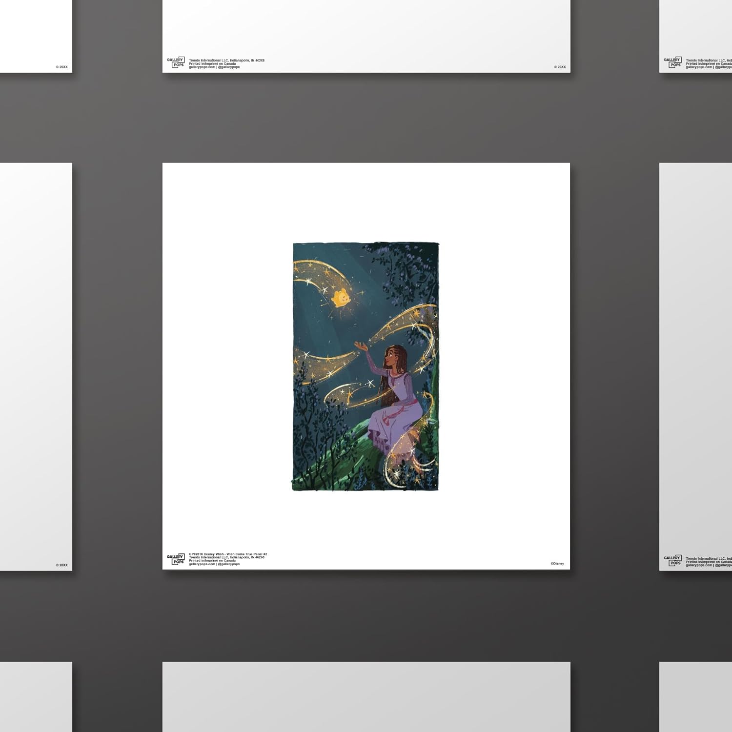 Trends International Gallery Pops Disney Wish – Wish Come True Panel #2 – Póster de pared, 12.00 x 12.00 pulgadas, versión sin marco