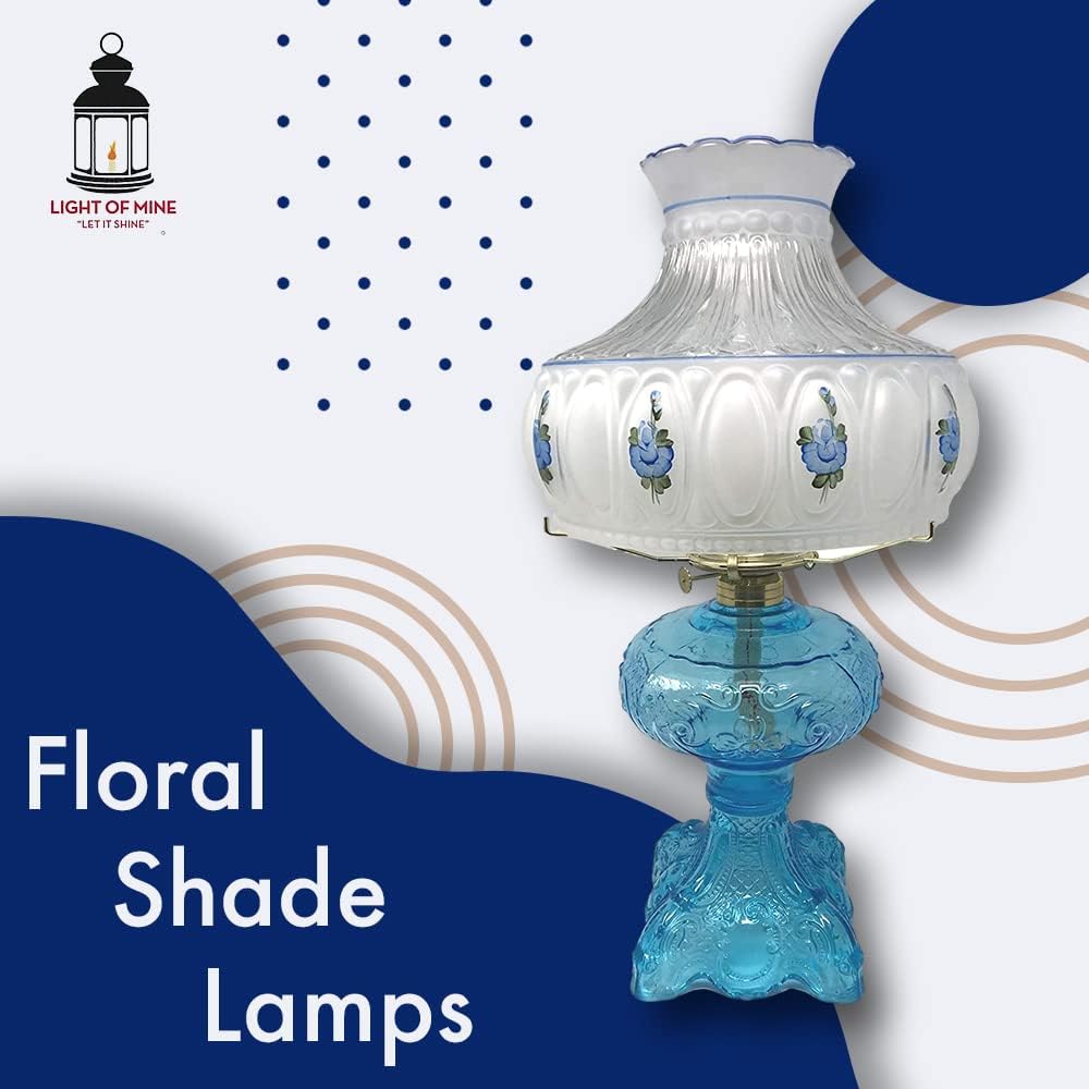 Light of Mine – Lámpara de aceite de plumas de princesa, ornamentada y decorativa, estilo pedestal antiguo, lámpara de huracán de aceite de vidrio