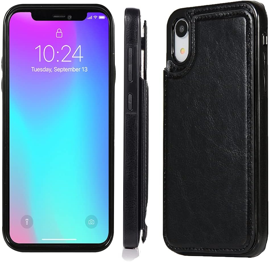 NKECXKJ Funda tipo cartera diseñada para iPhone XR10R, de piel sintética, con protector de pantalla, soporte para tarjetas, soporte a prueba de