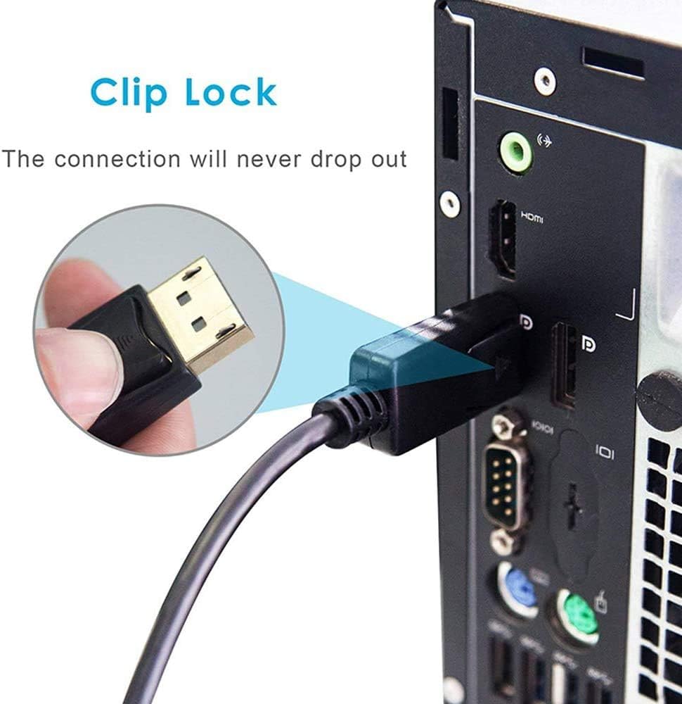 Adaptador DisplayPort a HDMI, portátil, transmite audio y video HD, compatible con conectores chapados en oro de 1920 x 1200  1080 p