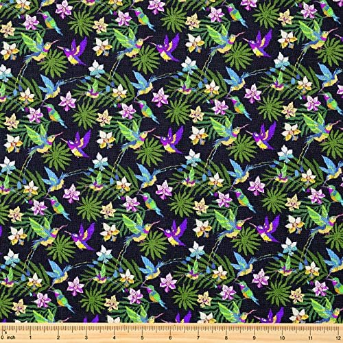 KoolSwitch Tela de The Yard 58 pulgadas x 1 yarda Tela decorativa para coser acolchados, ropa, manualidades, decoración del hogar (patrón de
