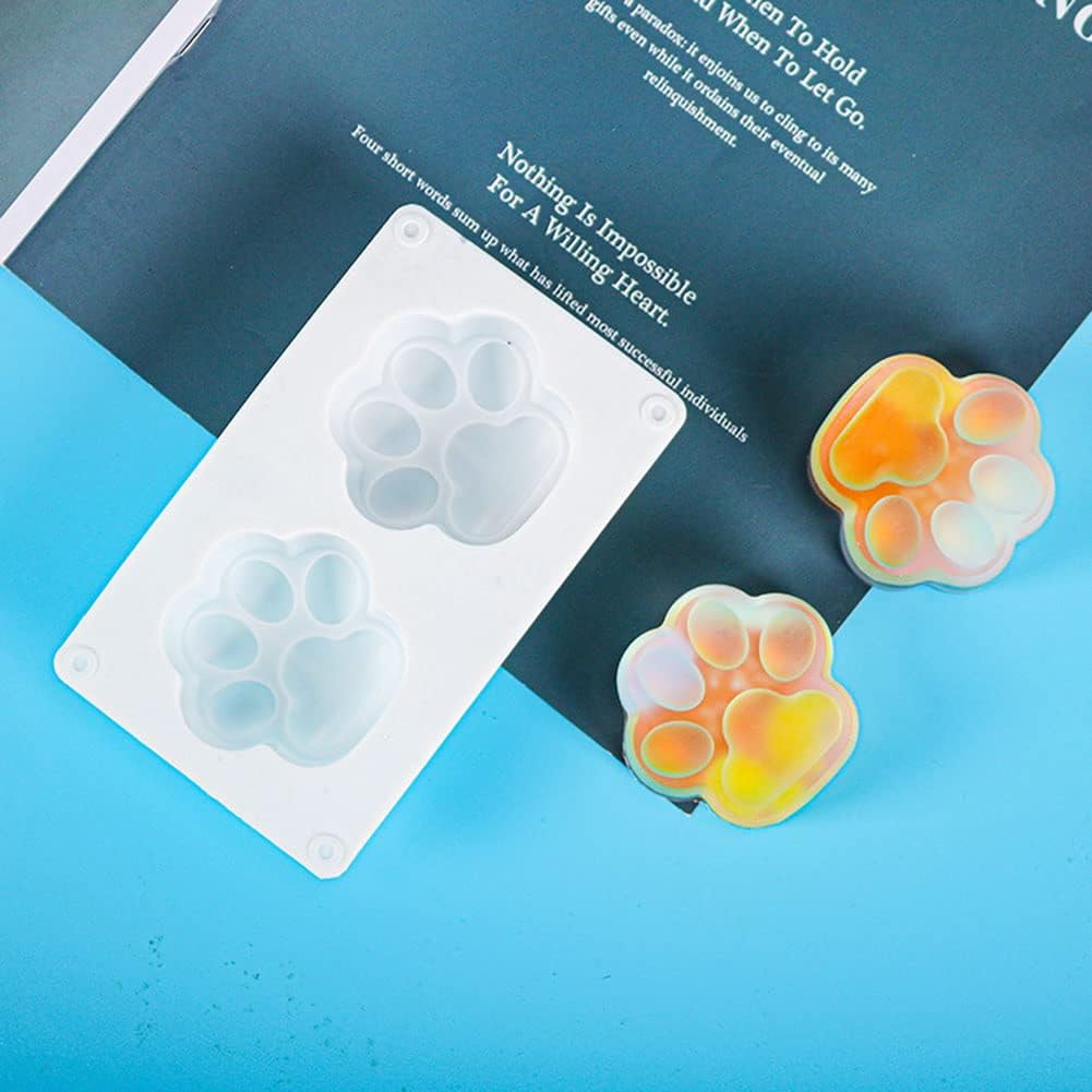 LEVOSTORE – Moldes de resina de garra para gato, molde de fundición de resina para hacer velas y hacer hornear, cera de jabón, pastel, mousse de