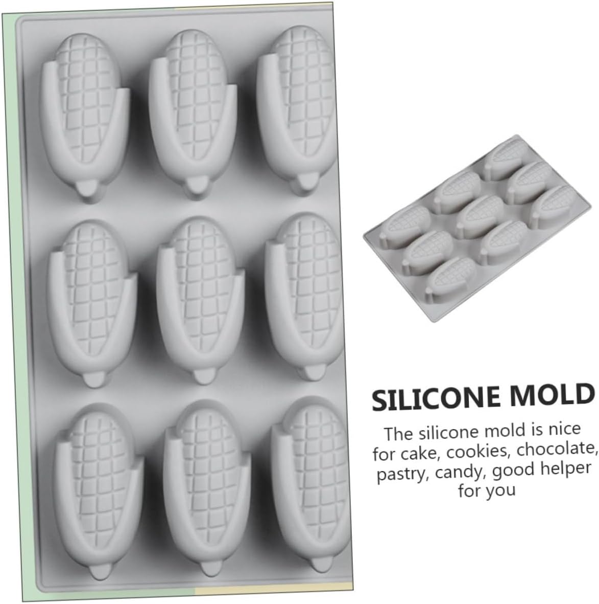 KICHOUSE Silicone Chocolate Mold Molde De Para Resina Cookie Mold Corn Candy Mold Silicone Mold Cute Silicone Candy Mold Candy Baking Mold Candy