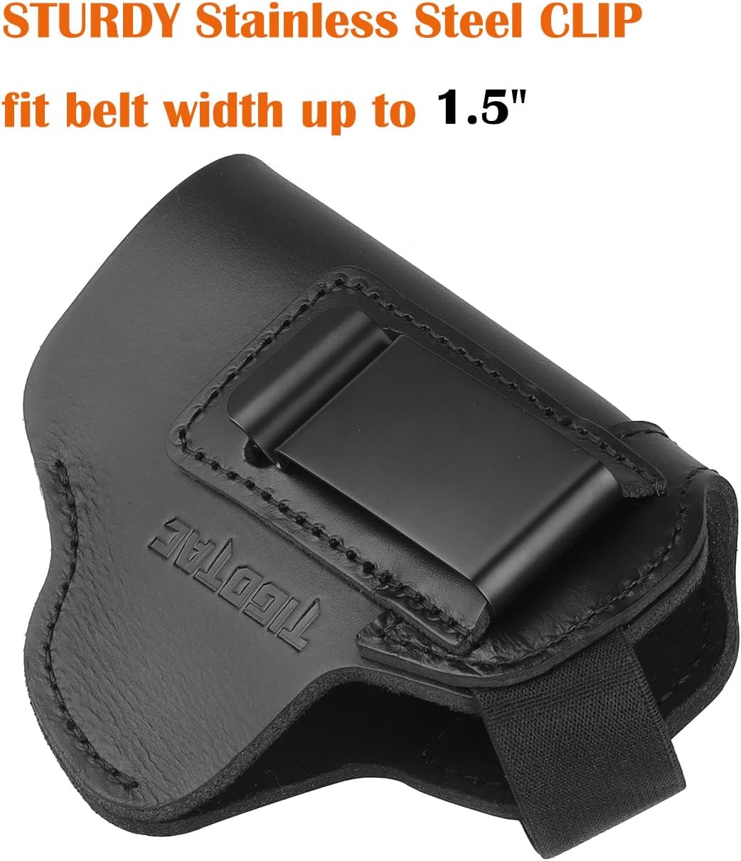 OWB Leather Holster Compatible with Glock 17 19 43X for Taurus G2C G3 G3C fits M&P 9mm Shield for Sig P365 P320 for Springfield XDS Top-Grain Leather