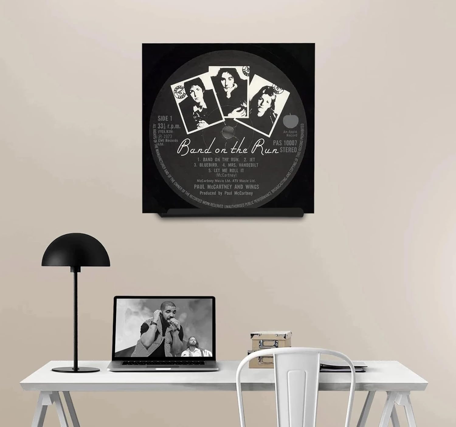 The Amador Store Soporte de pared para discos de vinilo LP con tornillos y 1 destornillador, estante flotante de vinilo de 12 pulgadas para álbumes