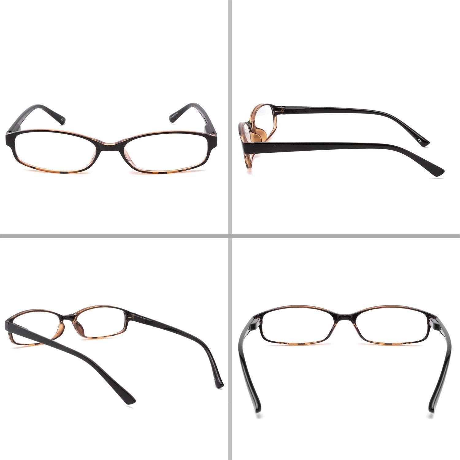 IVNUOYI Paquete de 6 lentes de lectura con bloqueo de luz azul con bisagras de resorte, lectores ligeros de colores para mujeres, antirreflejos y UV
