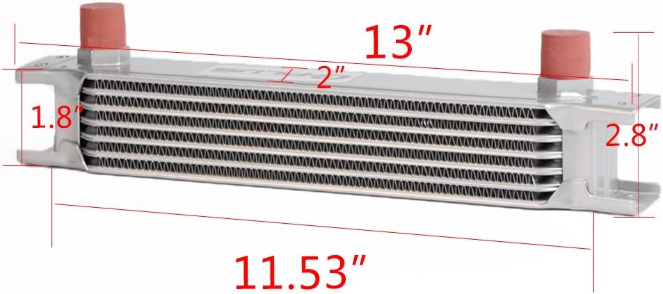 G-PLUS 7 hileras AN10-10AN universal que compite con el refrigerador de aceite de aluminio de la transmisión del motor