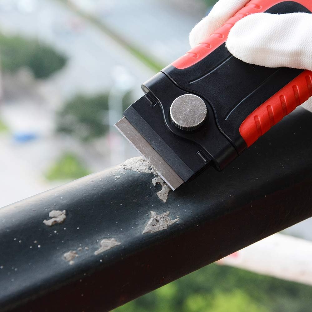 Gomake Removedor de pintura de pared de raspador de cuchilla de afeitar de plástico con cuchillas de plástico Ventana de coche de vidrio de madera
