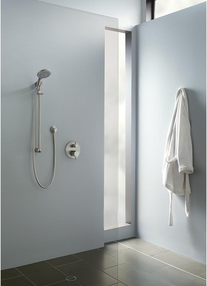 hansgrohe Ecostat Modern 27458003 – Válvula de ducha de equilibrio de presión de 7 pulgadas de ancho y 1850181, iBox Plus con topes de servicio y