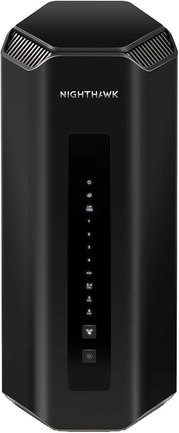 NETGEAR Nighthawk Router WiFi 7 Tri-Band (RS700S) Router para juegos con puerto de 10 GB – Velocidad inalámbrica BE19000 (hasta 19 Gbps) – Cobertura