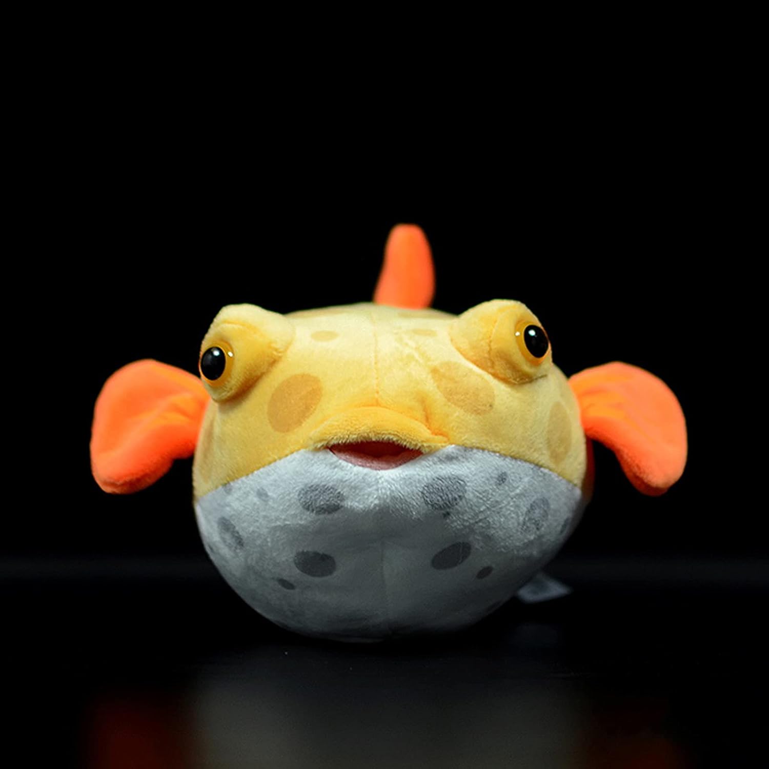 ZHONGXIN MADE Juguete de peluche de pez globo de simulación  Juguete de peluche de pez globo amarillo de la vida real, animales marinos, juguetes de