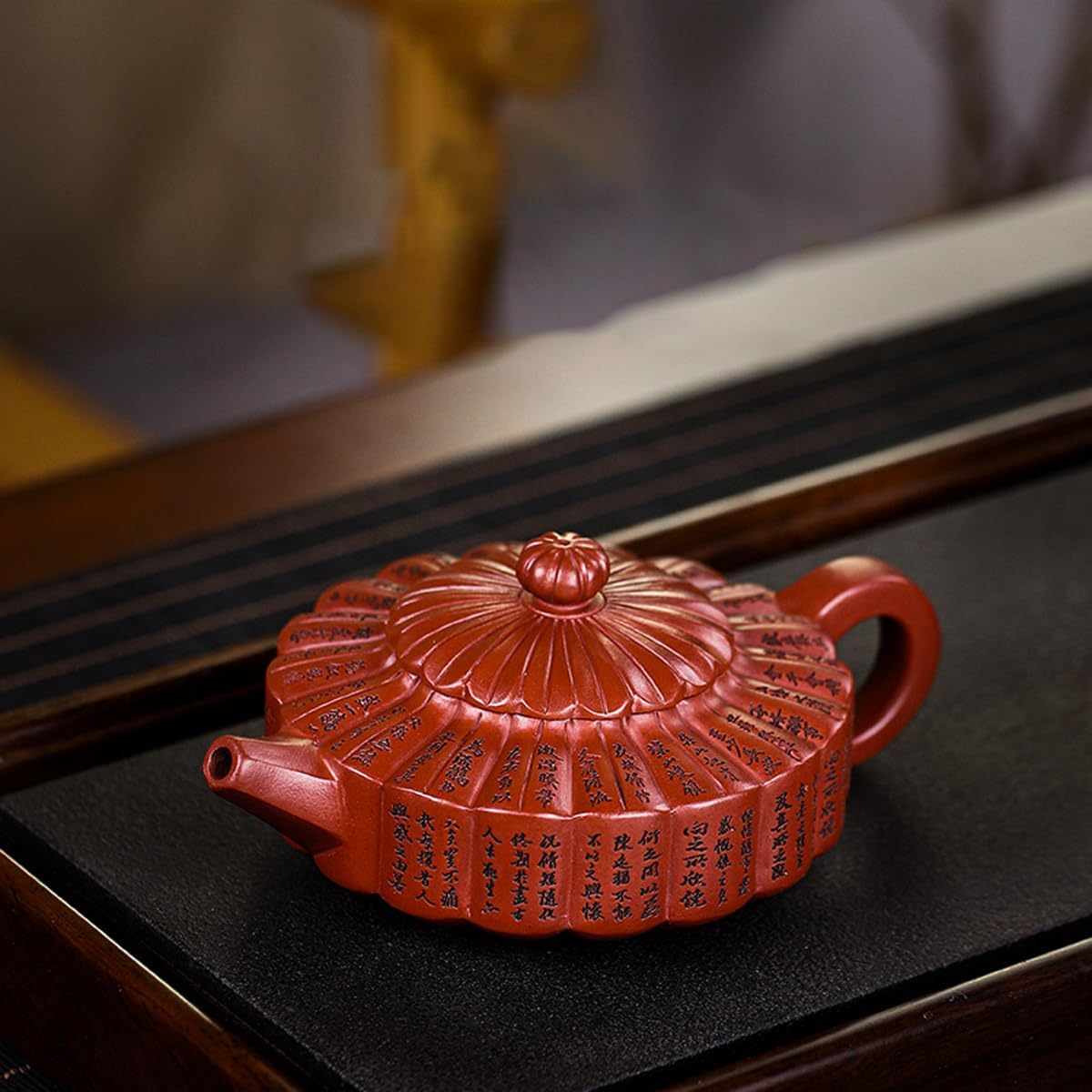 Tetera Zisha hecha a mano, té chino Yixing de arcilla morada de 10.8 onzas, infusor chino de Kungfu Brew té de hojas sueltas
