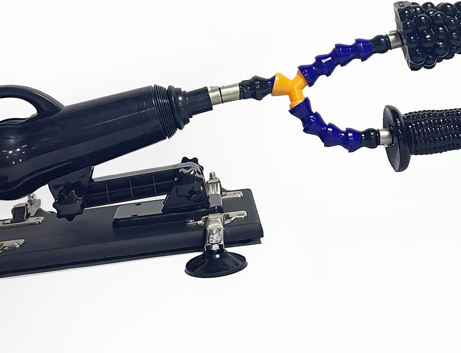 TenFruit Adaptador 3XLR a doble 3XLR con varillas flexibles, accesorio de máquina sexual, doble penetración para consoladores de conector 3XLR