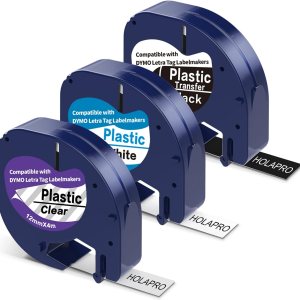 DYMO LetraTag – Paquete de 3 cintas de plástico de repuesto para DYMO LT-100H LT-100T LT-110T QX50 XR XM 2000, negro sobre blanconegro sobre DYMO LetraTag – Paquete de 3 cintas de plástico de repuesto para DYMO LT-100H LT-100T LT-110T QX50 XR XM 2000, negro sobre blanconegro sobre