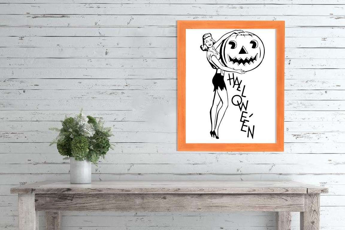 Jerry’s Artarama Millbrook Collection – Portarretratos de madera country chic naranja bourbon – 11 x 14 – Moldeado estrecho de madera maciza de 1.5