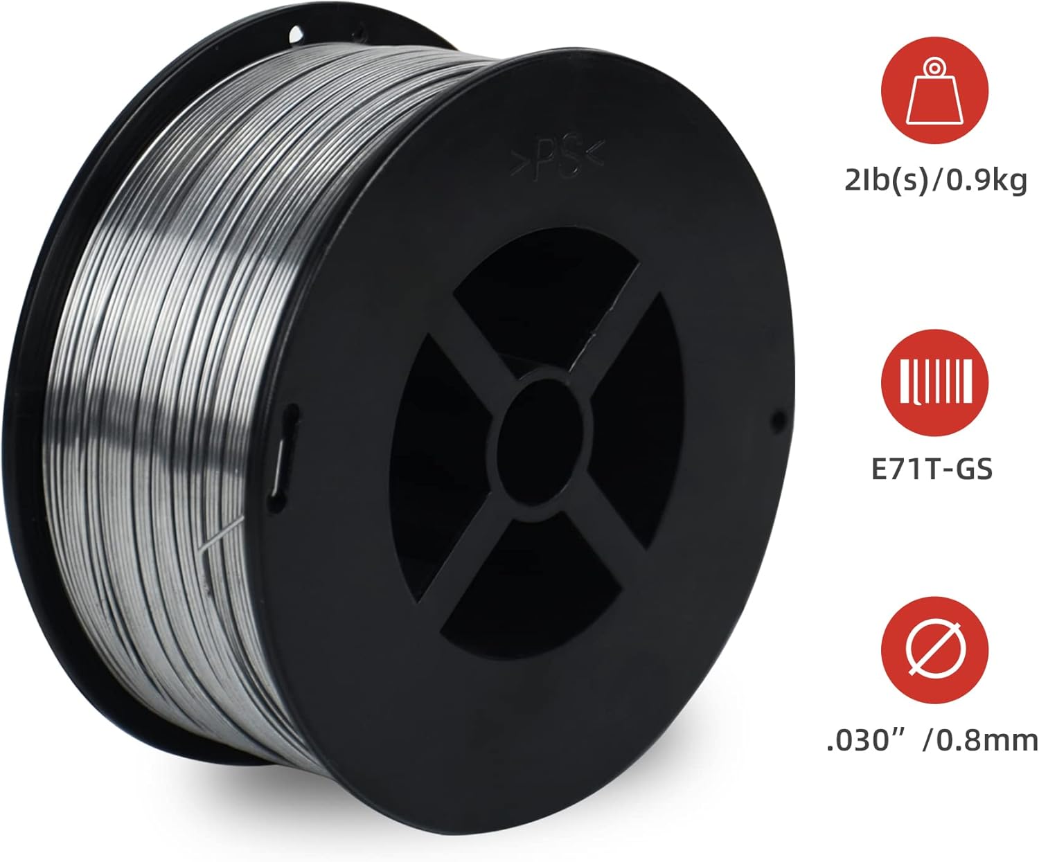 Alambre de soldadura de núcleo de fundente .030 pulgadas – Alambre de soldadura Mig de acero suave E71T-GS Alambre de soldadura de bajo salpicadura