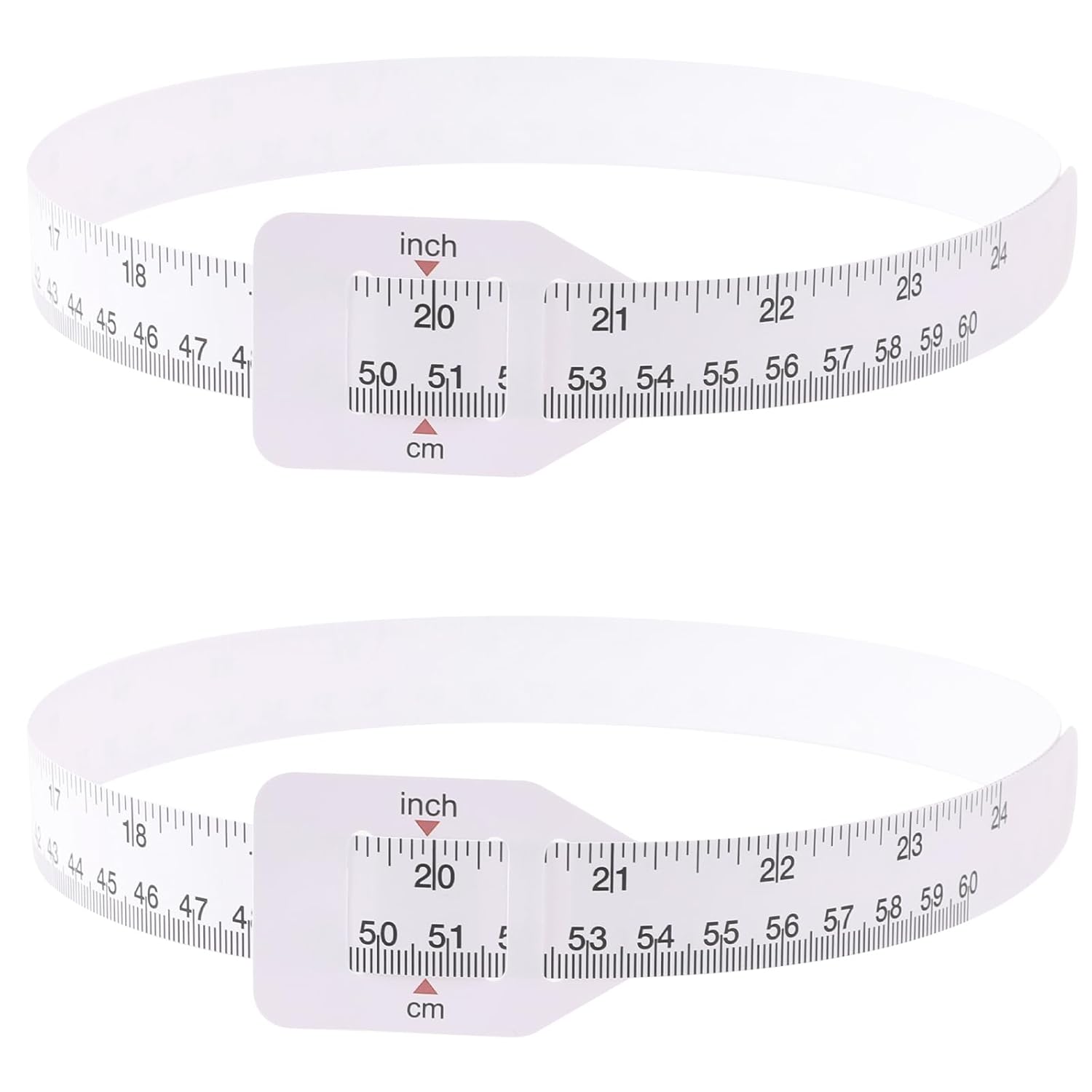 2 unidades de cinta métrica de vaso en blanco de sublimación, medidor de ancho preciso de plástico, cinta métrica blanca para medir la