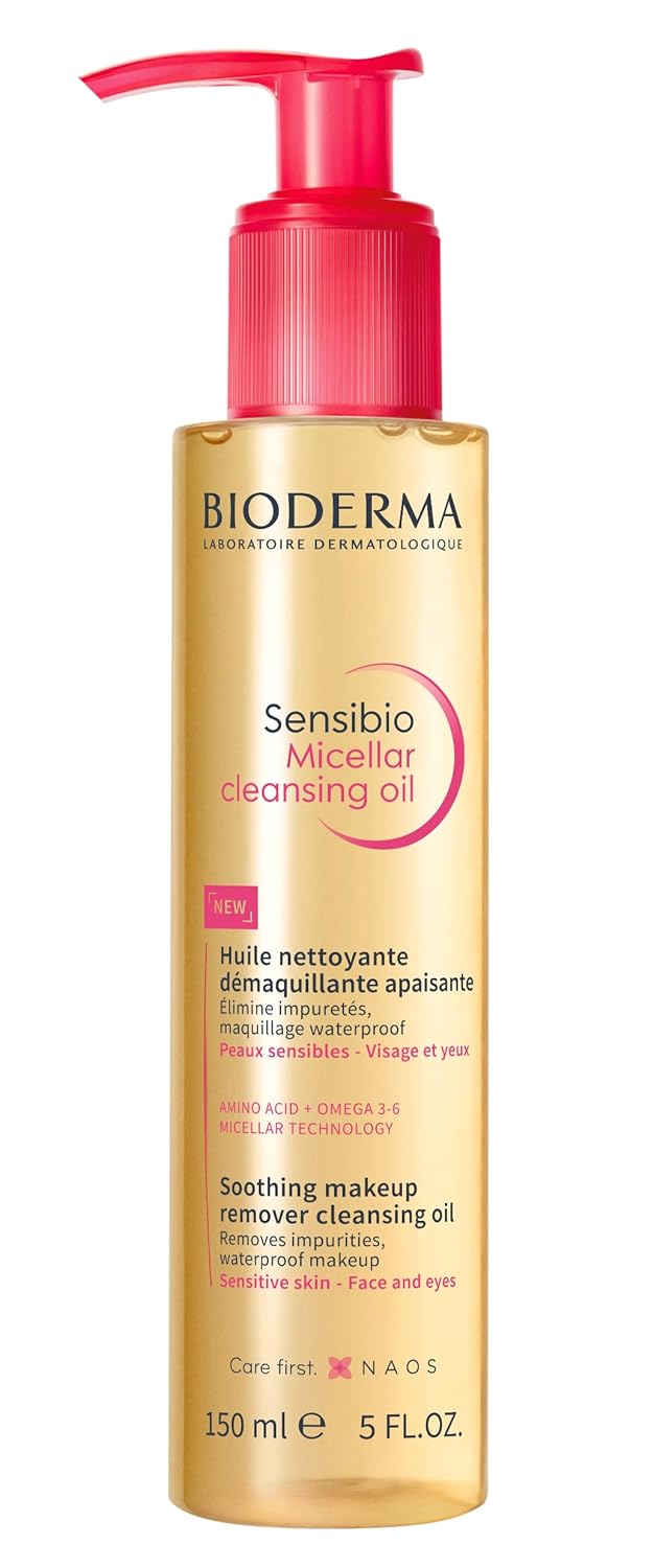 Bioderma – Aceite Limpiador Micelar Sensibio 5.1 fl oz – El 1er aceite micelar eco-biológico que limpia y cuida la piel