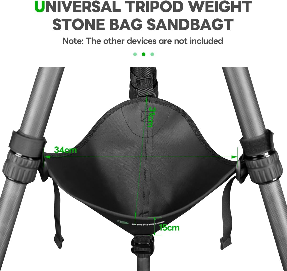 FANAUE TS-01 – Bolsa de trípode para piedra, apta para la mayoría de trípodes, bolsa de arena con soporte de luz, bolsa de peso para pintor de