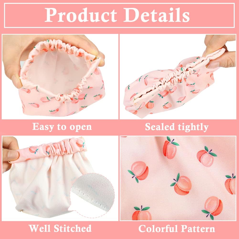 Mini bolsa de maquillaje, 2 bolsas de cosméticos de bolsillo, bolsa de maquillaje floral impresa impermeable, bolsa de maquillaje pequeña para