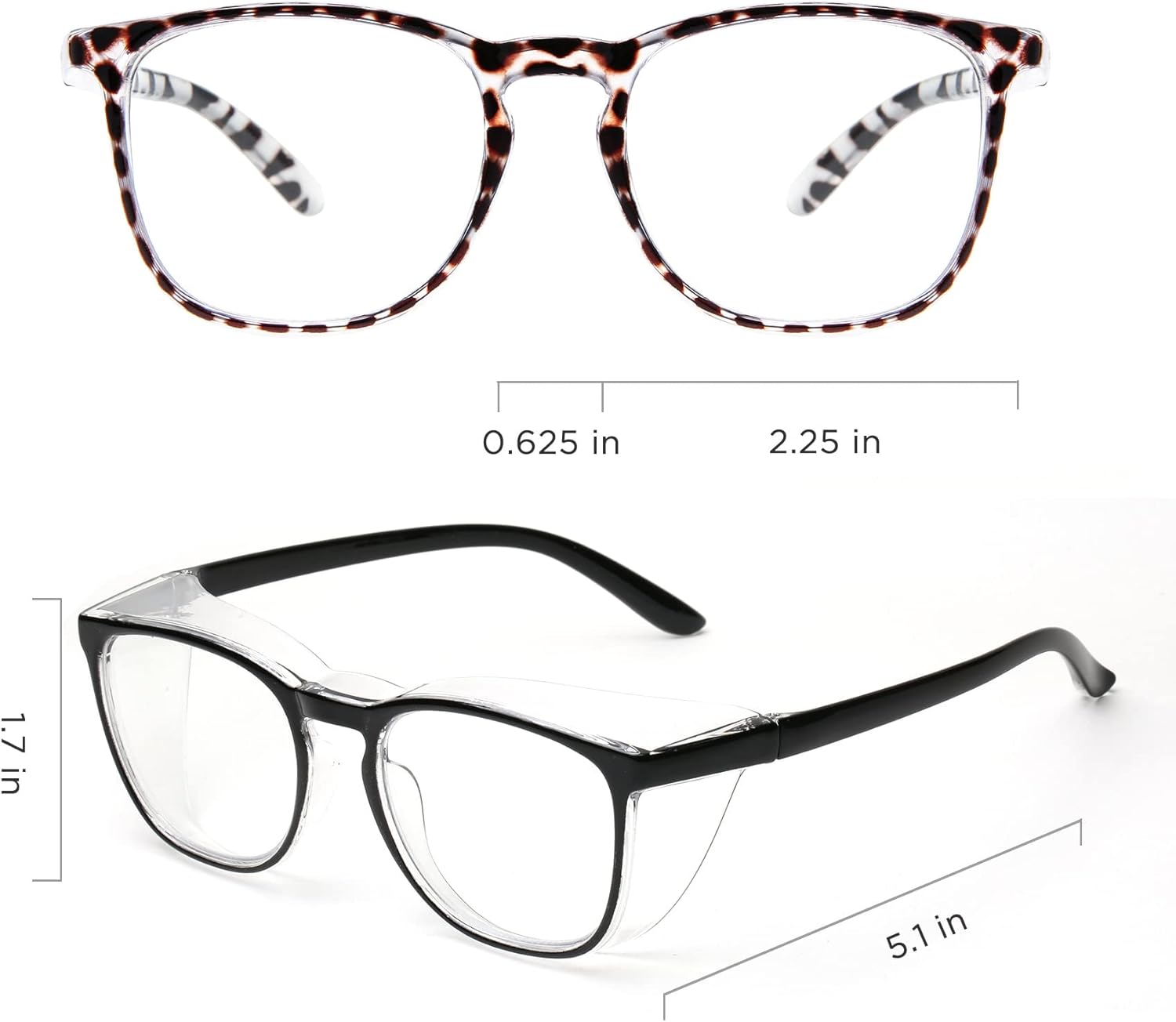 JOO’RTI Gafas de seguridad antivaho con luz azul, gafas protectoras antipolvo para mujeres y hombres