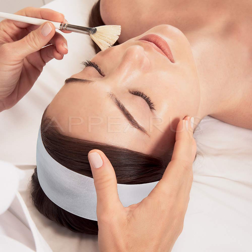 Cepillo de abanico para máscara facial, aplicador de máscara facial de cerdas de jabalí naturales para tratamientos de cáscara ácida, máscaras (1