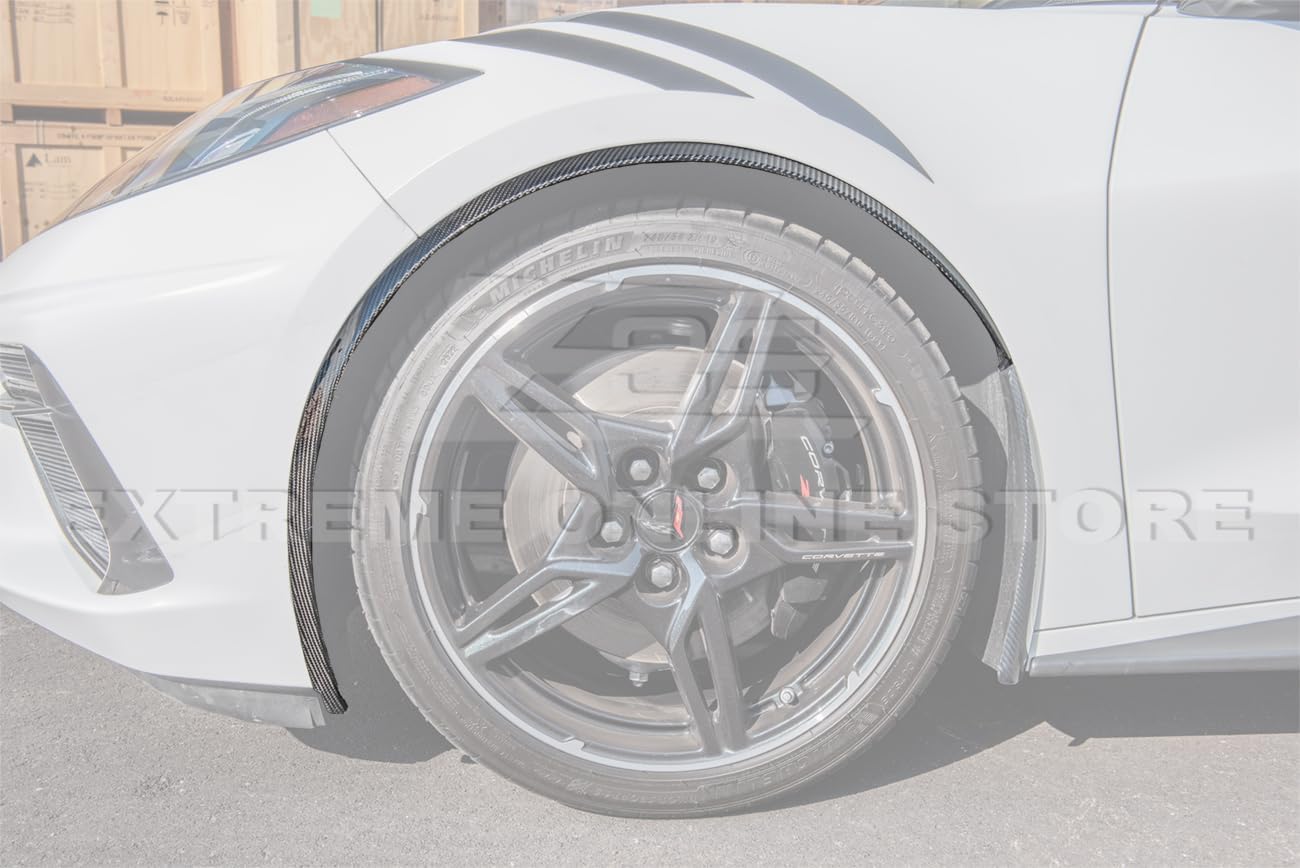 Repuesto para todos los modelos Chevrolet Corvette C8 2020  Paquete de rendimiento para moldura de rueda delantera lateral par de extensiones de