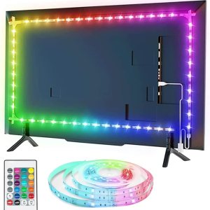 Luces LED para retroiluminación LED de TV, tira de luces LED RGB de 8.2 pies para luces de TV detrás, tira de luz LED USB para TV de 32 a 43 Luces LED para retroiluminación LED de TV, tira de luces LED RGB de 8.2 pies para luces de TV detrás, tira de luz LED USB para TV de 32 a 43