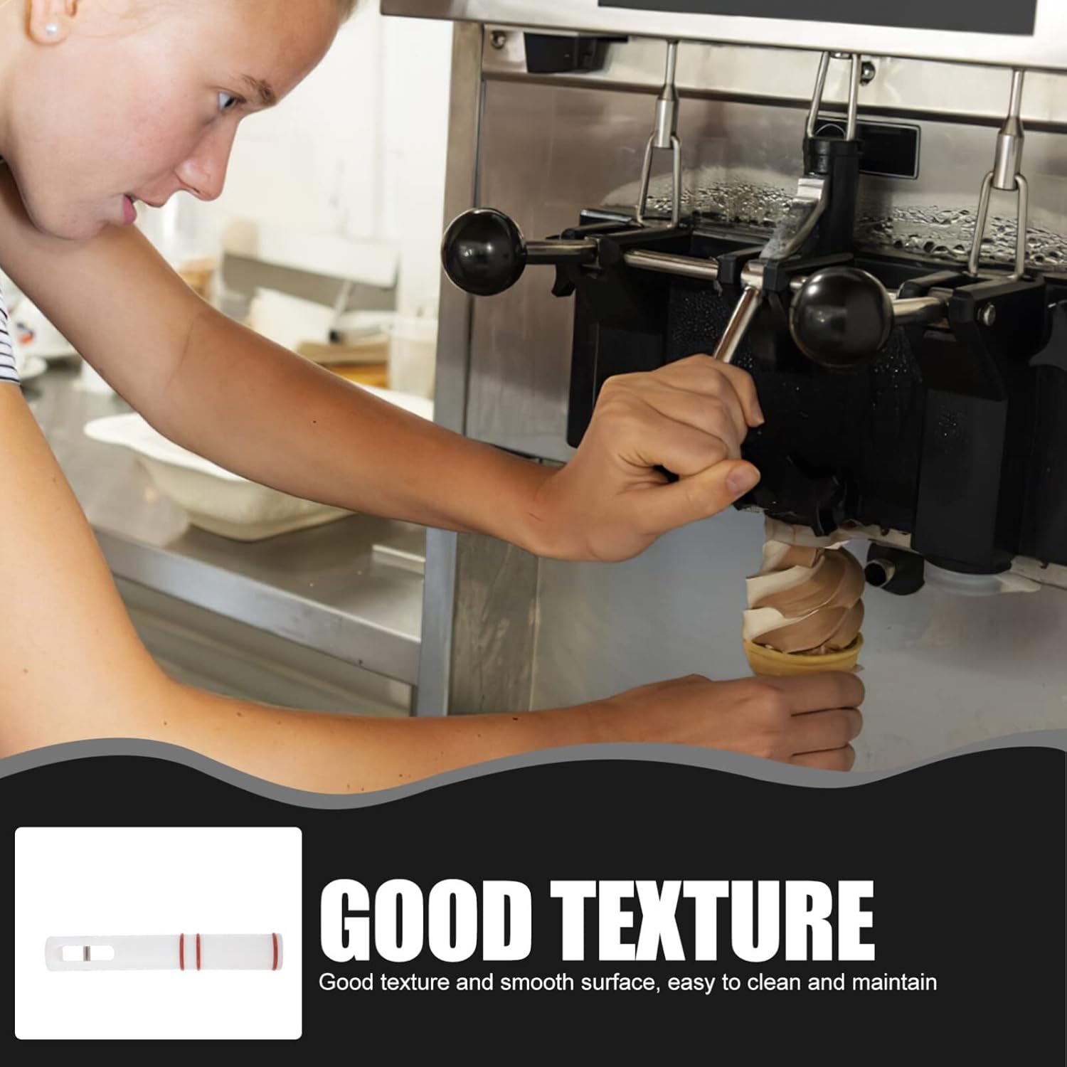 Yardwe Accesorios para máquinas de helados, válvula de máquina de sorbete de frutas, mango de control de helado, piezas para fabricante de postres,