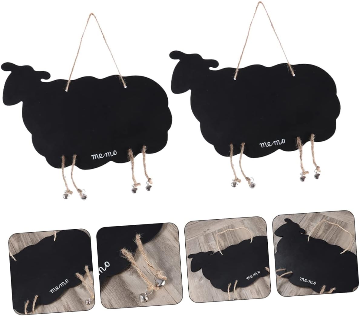 TEHAUX 6 Pcs Double Sided Hanging Blackboard Hanging Blackboard Plaque Hanging Chalkboard Wedding Sign Welcome Chalkboard Sign Message Chalkboard