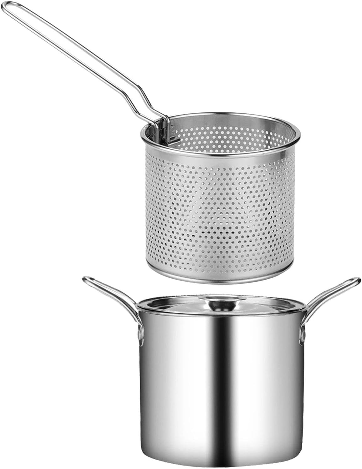 Olla multiusos para freidora, sartén de cocina con cesta coladora, olla japonesa de tempura para cocina, hogar, fiesta