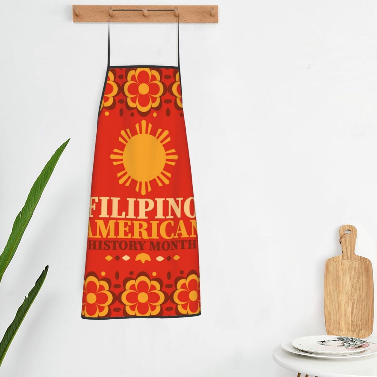 Delantal del Mes de la Herencia Americana Filipina para mujeres y hombres, para hornear a la parrilla, jardinería, cocina, aseo, barbacoa, cocina,