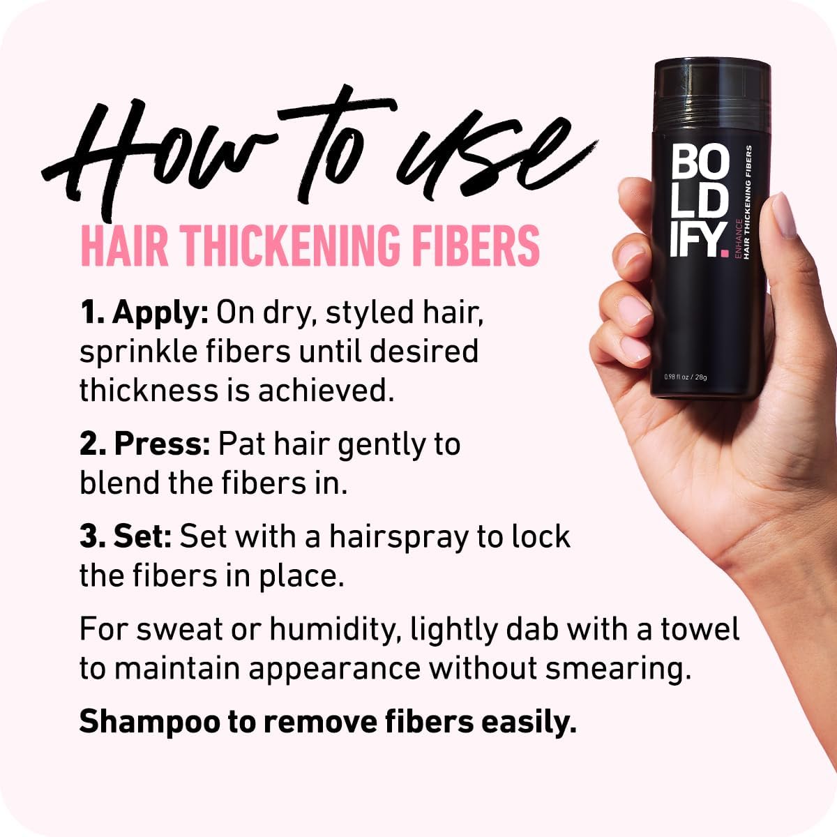 BOLDIFY – Fibras de pelo para el cabello fino (rubio claro), indetectables, botella de 2 onzas oculta completamente la pérdida de cabello en 15